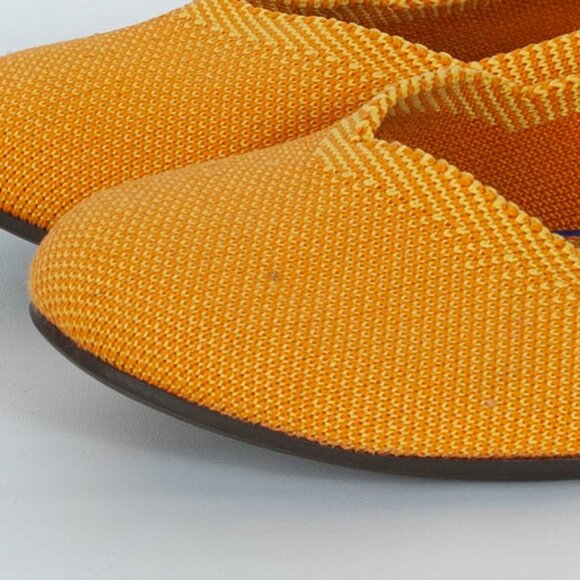 Rothy's Round Toe Knit Slip On Flat Marigold Yellow Womens Size 8.5 - Picture 5 of 11